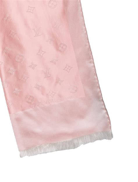 Louis Vuitton pink silk scarf